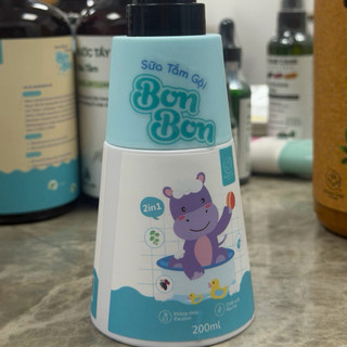 Sữa tắm gội Cho da bé Chàm sữa Bon Bon Không chứa Gốc SUNFAT ÍT BỌT, sạch sâu chính hãng Home Care
