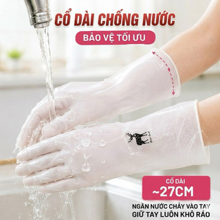 Combo 5 Găng Tay Cao Su Rửa Bát Chén Dày Dặn Chống Thấm Nước, Bao Tay Rửa Chén Giặt Đồ Đa Năng