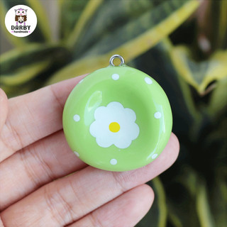 (Worry Stone LOẠI CAO CẤP) - Móc khóa đồ chơi giảm căng thẳng, lo lắng - Cúc Họa Mi xanh lá