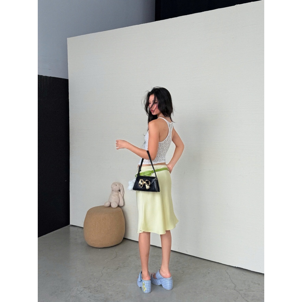 Sorbet Matte Satin Skirt - Remmus | Chân váy lụa matte satin dáng midi đuôi cá - BST ACID CANDY