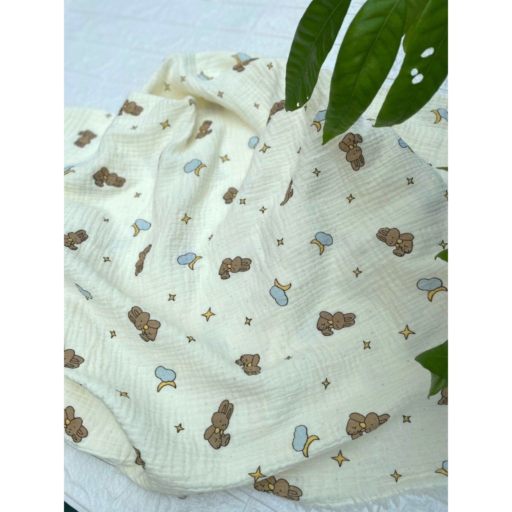 Khăn Tắm Xô Muslin 2 Lớp Cho Bé An Nhi Baby - Kích Thước 70x100cm, 95x95cm (Nhiều Họa Tiết)