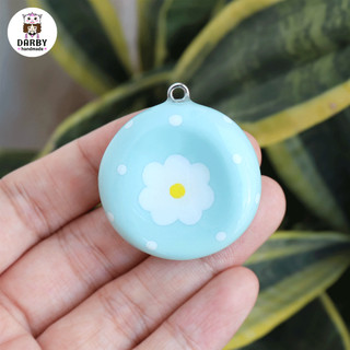 (Worry Stone LOẠI CAO CẤP) - Móc khóa đồ chơi giảm căng thẳng, lo lắng - Cúc Họa Mi xanh trời