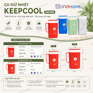 Ca Giữ Nhiệt Keepcool Duy Tân 1.5L 2.5L Có Tay Cầm Bình Đựng Nước Giữ Nóng Lạnh Cách Nhiệt Gia Đình Văn Phòng Cao Cấp