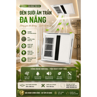 Quạt Sưởi Nhà Tắm Đa Năng Thông Minh AGREEN AG-SMH636 - Điều Khiển Từ Xa, Công Nghệ PTC
