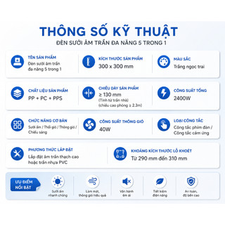 Quạt Sưởi Nhà Tắm Đa Năng Thông Minh AGREEN AG-SMH636 - Điều Khiển Từ Xa, Công Nghệ PTC