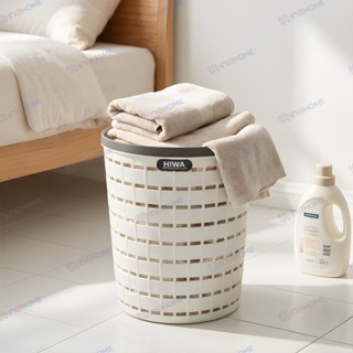 Sọt Viền Tròn HIWA Nhựa PP Cao Cấp Đựng Rác Văn Phòng, Quần Áo.Lưu Trữ Đa Năng 5 Kích Thước Có Quai Xách Bền Bỉ Cứng Cáp