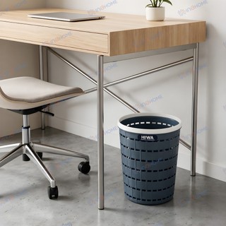 Sọt Viền Tròn HIWA Nhựa PP Cao Cấp Đựng Rác Văn Phòng, Quần Áo.Lưu Trữ Đa Năng 5 Kích Thước Có Quai Xách Bền Bỉ Cứng Cáp
