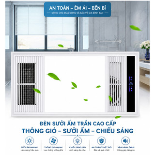 Đèn Điều Hòa Phòng Tắm Agreeno 300-AG-1 - Thắp Sáng, Sưởi Ấm, Quạt Mát, Hút Ẩm, Chỉ Trong Một Chạm