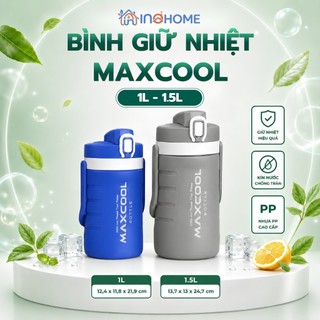 Bình Giữ Nhiệt Maxcool Duy Tân Nhựa PP 1L 1.5L. Bình đá mini giữ lạnh đến 8 giờ, thiết kế có quai xách nắp cài dạng khóa