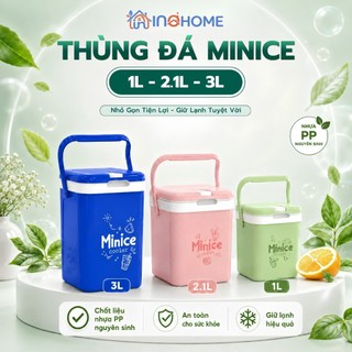 Thùng đá Minice Duy Tân Nhựa Cao Cấp 1L 2.1L 3L.Thiết kế gọn,Có quai xách tiện lợi,Nút mở cắm ống hút,Giữ lạnh hiệu quả
