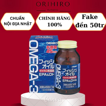 Viên Dầu Cá Omega 3 Orihiro Fish Oil Nhật Bản, Dầu Cá Omega 3 Orihiro Nhật Bản