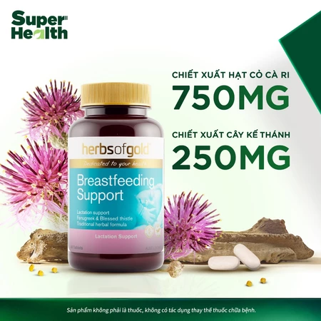 Viên uống lợi sữa Herbs of Gold Breastfeeding Support 60 viên