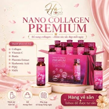 Nước Uống Nano Collagen Premium Nhật Bản - Bổ Sung Collagen 12000mg Hỗ Trợ Chăm Sóc Sắc Đẹp Dạng Chai Tiện Lợ
