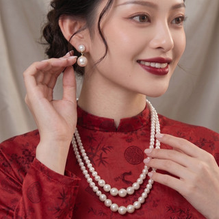 [N717] Choker Dây Chuyền Ngoc Trai Nhân Tạo, Dây Chuyền Áo Dài, Dây Chuyền Cưới 2 Sợi Sang Trọng Cho Nữ - DAISYN