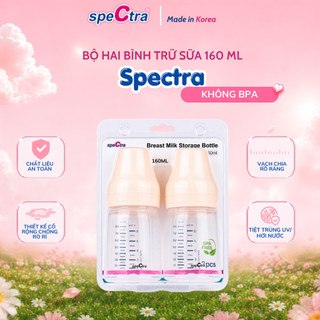 Bộ 2 Bình Trữ Sữa Spectra 160ml – Giúp Mẹ Bảo Quản Sữa Mẹ Gọn Gàng Và Tiện Lợi