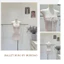 Váy Mini Ballet kẻ trắng Hồng pastel hàn quốc