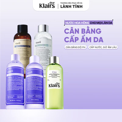 [Hannah Olala] Nước hoa hồng Dear, Klairs Supple Preparation Toner Cấp Ẩm Dưỡng Sáng Lành Tính Cho Mọi Loại Da
