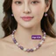 Vòng Cổ Ngọc Trai Mix Màu Trắng Hồng Tím, Dây Chuyền Ngọc Trai Nhân Tạo - DAISYN