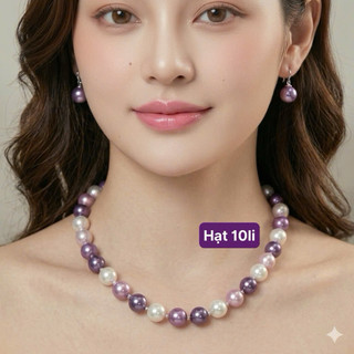 [N991] Vòng Cổ Ngọc Trai Mix Màu Trắng Hồng Tím, Dây Chuyền Ngọc Trai Nhân Tạo - DAISYN