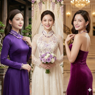 [N991] Vòng Cổ Ngọc Trai Mix Màu Trắng Hồng Tím, Dây Chuyền Ngọc Trai Nhân Tạo - DAISYN