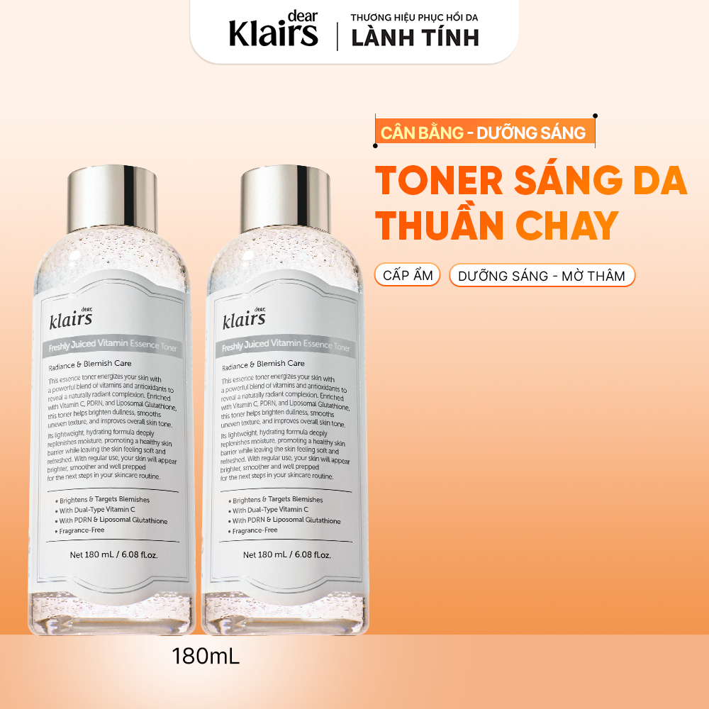 [Hannah Olala] Combo 2 Nước hoa hồng Dear, Klairs Supple Preparation Toner Cấp Ẩm Dưỡng Sáng Lành Tính Cho Mọi Loại Da