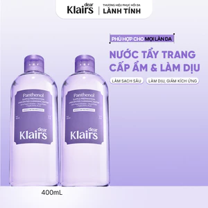 COMBO 2 Nước tẩy trang Dear Klairs Supple Preparation Unscented Cleansing Water 400ml [FS]
