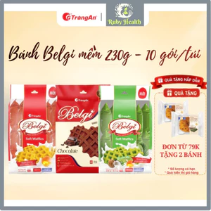 Bánh trứng sữa mềm Belgi dạng túi 230g, bổ sung DHA, tốt cho sức khỏe 10 bánh thương hiệu Tràng An