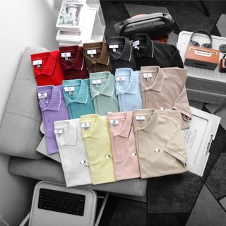 Áo polo nam cổ gân trẻ trung form suông chất pique cotton 100% bigsize 100kg - Vargo