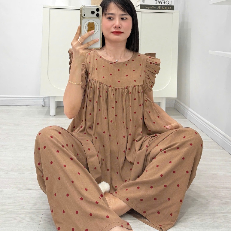 (43-98kg) Bộ tole dài áo cánh tiên 2 lớp, siêu phẩm hàng thiết kế - Nocnhamacdobo
