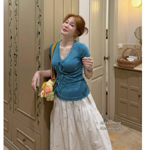 áo sơ mi nữ dài tay Thanhhuyen clothings - áo sơ mi nữ ulzzang form rộng thêu logo hàn quốc