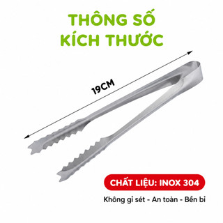 Kẹp Inox Gắp Thức Ăn, Trộn Bột Chống Nóng GD170 - Dụng Cụ Gắp Đá, Thực Phẩm Inox Chống Gỉ
