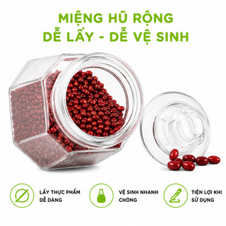 Hũ Thủy Tinh Đựng Đồ Khô Có Nắp Đậy Kín GD176 - Hũ Đựng Ngũ Cốc Đậu Hạt Gia Vị Bánh Kẹo Cà Phê