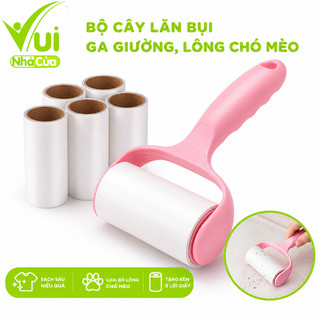 Bộ Cây Lăn Bụi Quần Áo, Lông Chó Mèo GD179 - Cây Lăn Bụi Ga Giường, Chăn Màn Kèm Cuộn Lõi 10cm