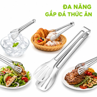 Dụng Cụ Gắp Đá Kẹp Thức Ăn Inox 304 Cao Cấp GD180 - Kẹp Gắp Đồ Nướng Gắp Salad Gắp Bánh Gắp Trái Cây