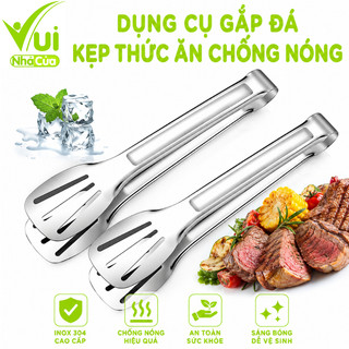 Dụng Cụ Gắp Đá Kẹp Thức Ăn Inox 304 Cao Cấp GD180 - Kẹp Gắp Đồ Nướng Gắp Salad Gắp Bánh Gắp Trái Cây