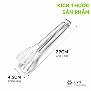 Dụng Cụ Gắp Đá Kẹp Thức Ăn Inox 304 Cao Cấp GD180 - Kẹp Gắp Đồ Nướng Gắp Salad Gắp Bánh Gắp Trái Cây