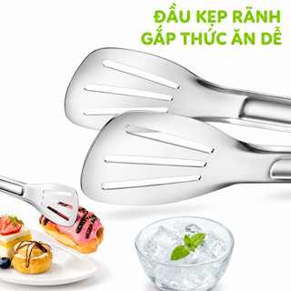 Dụng Cụ Gắp Đá Kẹp Thức Ăn Inox 304 Cao Cấp GD180 - Kẹp Gắp Đồ Nướng Gắp Salad Gắp Bánh Gắp Trái Cây