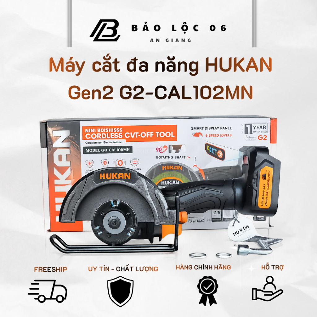 Máy cắt đa năng dùng pin HUKAN G2-CAL102MN  đường kính lưỡi 75-100mm , siêu nhỏ gọn