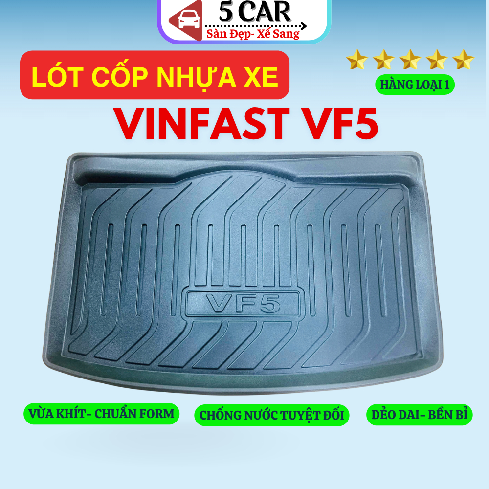 LÓT CỐP xe VINFAST VF5/HERIO GREEN 2024 - NAY nhựa dẻo siêu đẹp, siêu bền, chống thấm nước, không mùi, vừa khít