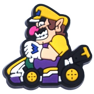 Set Charm Super Mario Kart Deluxe 15 Món Mario Luigi Peach Bowser Wario Toad Trang Trí Dép- Charm dẻo