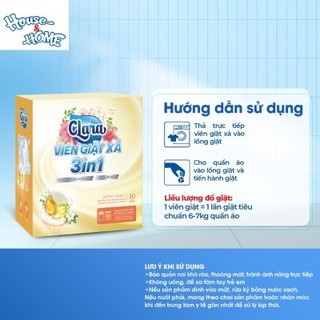 Combo 2 Hộp Viên Giặt Xả Clara 3 Trong 1 Hương Hoa Ngọt Ngào VGNN03, Sạch Sâu Khử Mùi, Lưu Hương Dài Lâu, Tiện Lợi