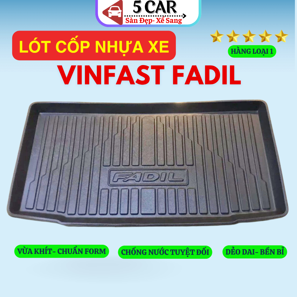 LÓT CỐP xe VINFAST FADIL 2019 - NAY nhựa dẻo siêu đẹp, siêu bền, chống thấm nước, không mùi, vừa khít