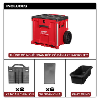 Thùng đồ nghề PACKOUT 48-22-8420 MILWAUKEE (có bánh xe)