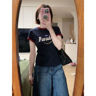 Áo thun nữ BabyTee in chữ Paraấise xu hướng 2026