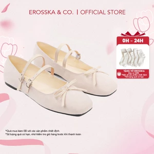 - Giày búp bê nữ retro kiểu dáng balletcore chấm bi hottrend màu hồng - EL086