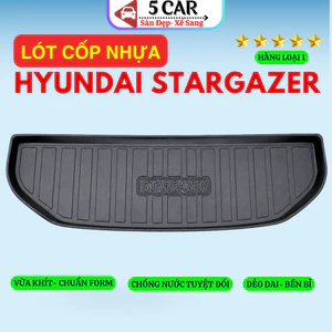 LÓT CỐP xe Hyundai Stargazer 2022 - Nay, nhựa dẻo siêu đẹp, siêu bền, chống thấm nước, không mùi, vừa khít xe