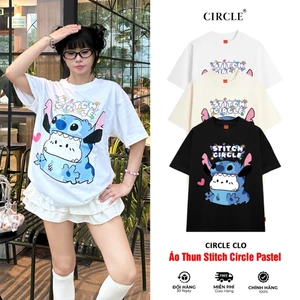 Áo thun Stitch Circle Pastel Uniex cotton cao cấp - CIRCLE CLO