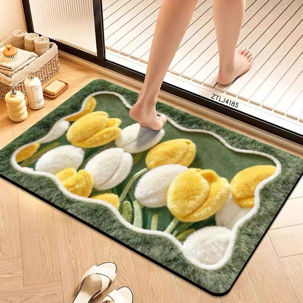 Thảm Chân Lông Cừu 40x60,Thảm Chống Trơn Trượt, Êm Mềm Với Thiết Kế Họa Tiết Cực Bắt Mắt - MemminCarpet- TH131_C02