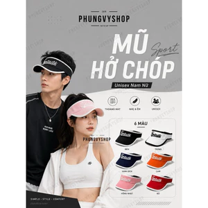Mũ nón Lưỡi Trai Thể Thao tennis unisex nam nữ PHUNGVYSHOP / Kết Hở Chóp Nóc FAN /