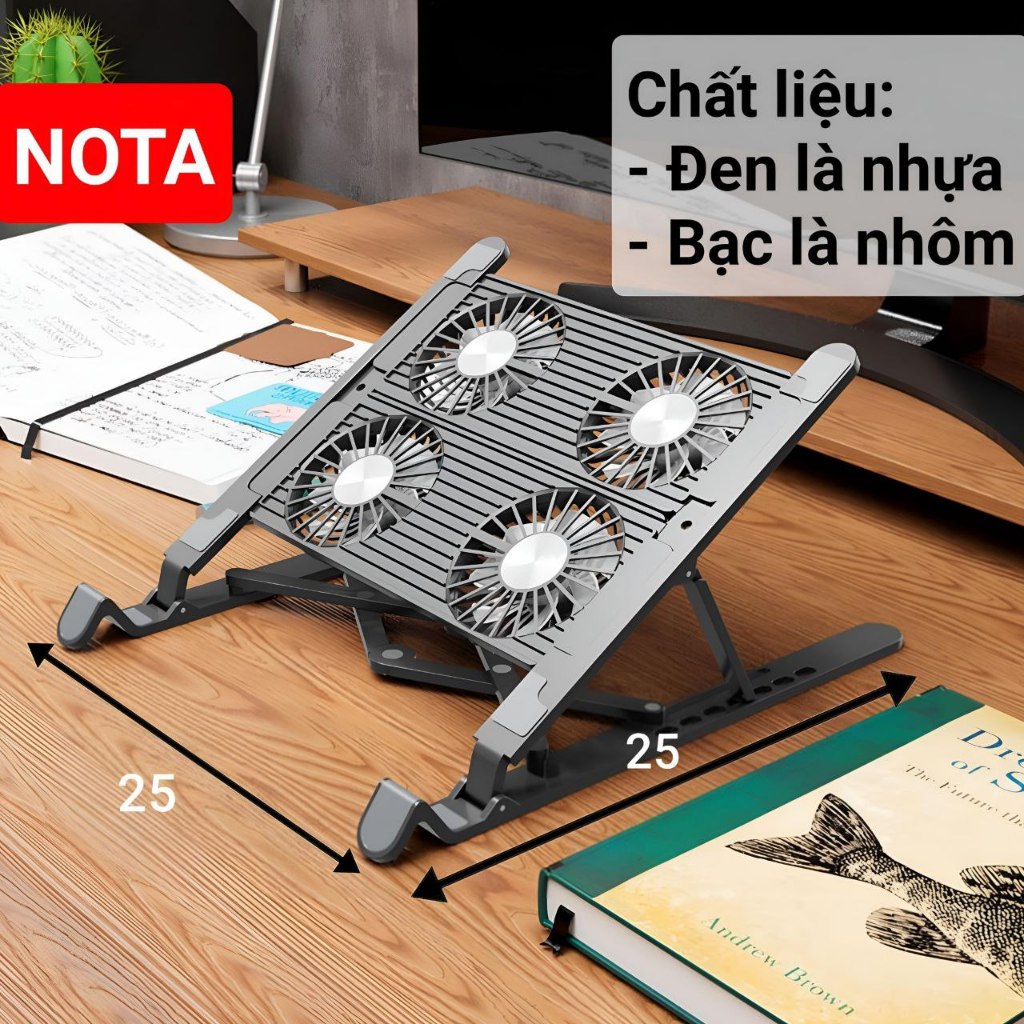 [Loại 1] Kệ LAPTOP kệ Tản Nhiệt Chất Lượng có Quạt USB LED Chạy Mạnh Êm kê laptop đế tản nhiệt laptop